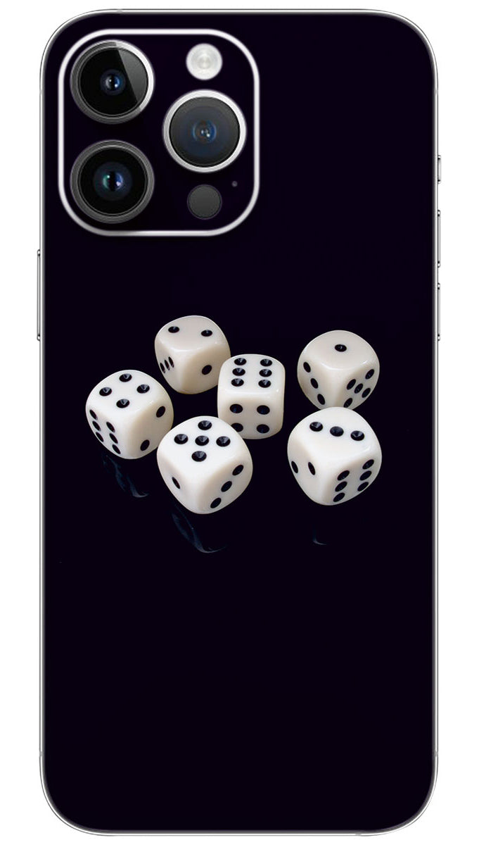 Dice Black Background Mobile Skin Wrap - SPOR0226