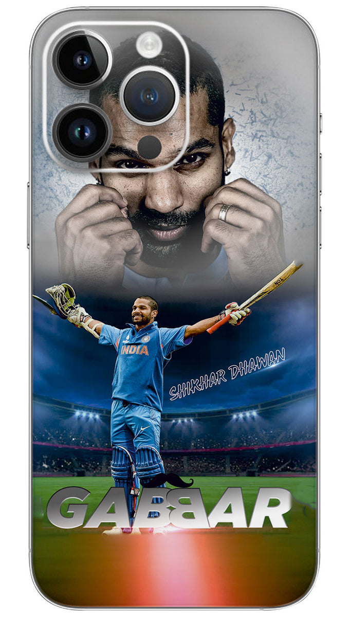 Shikhar Dhawan gabber Mobile Skin Wrap - SPOR0384