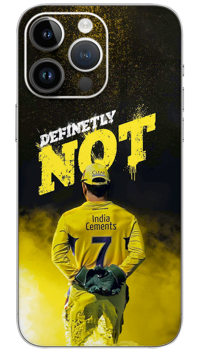 M S DHONI in yellow jersey Mobile Skin Wrap - SPOR0418