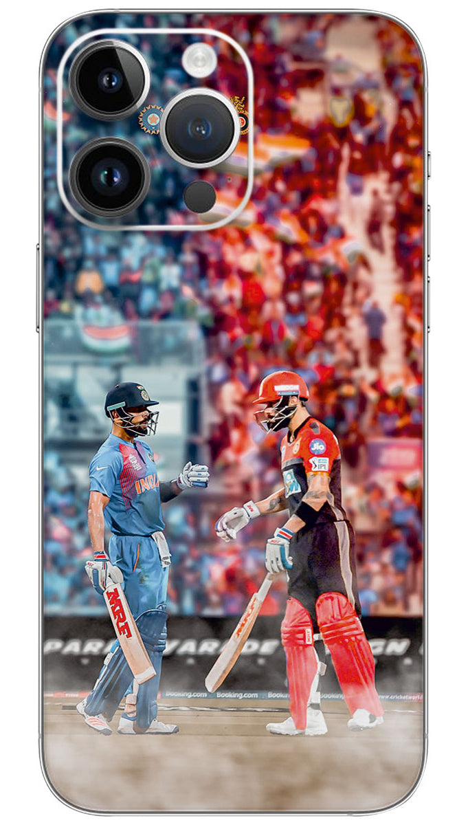 Virat kohli in two jersey in one frame Mobile Skin Wrap - SPOR0446