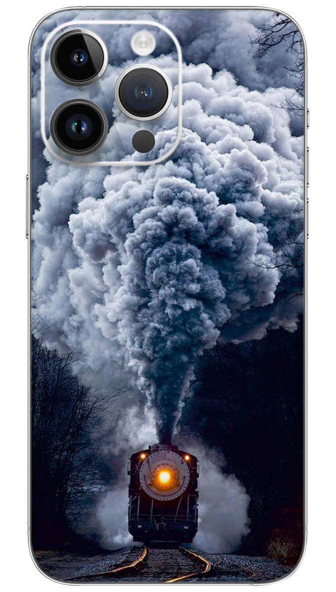 Smokey Train Steam Train Roaming on The Tracks Mobile Skin Wrap - VEH0046