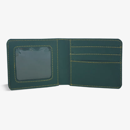 PERSONALISED MENS WALLET WITH CHARM - OLIVE