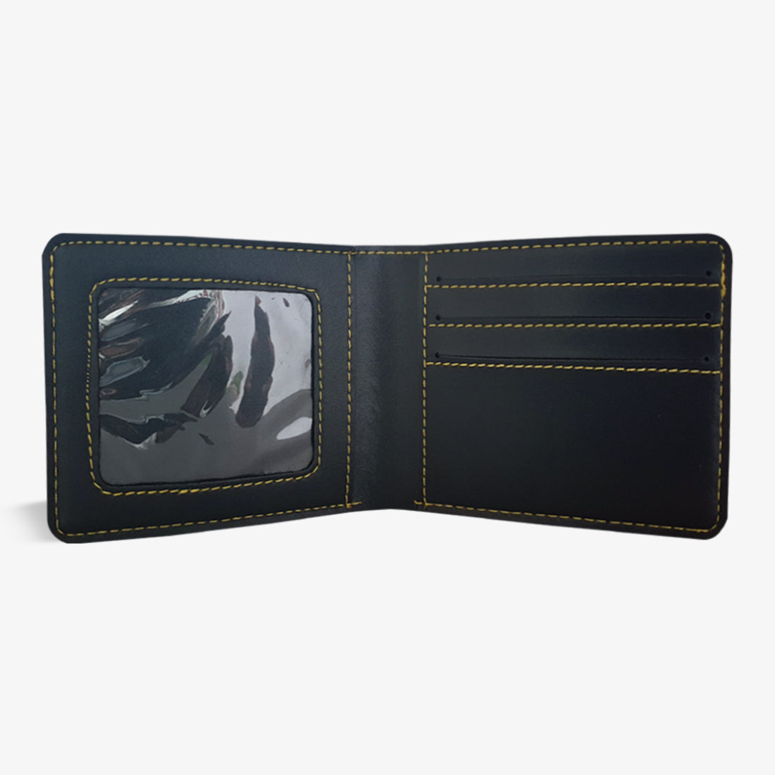 PERSONALISED MENS WALLET WITH CHARM - BLACK