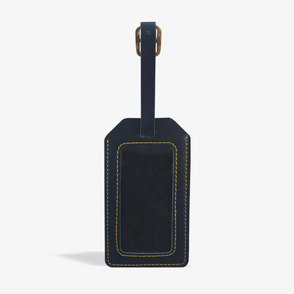 PERSONALISED LEATHER LUGGAGE TAG - BLUE