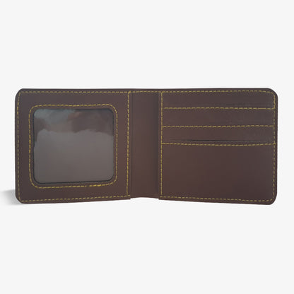 PERSONALISED MENS WALLET WITH CHARM - BROWN