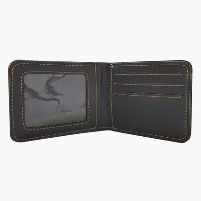 PERSONALISED MENS WALLET WITH CHARM - GRAY