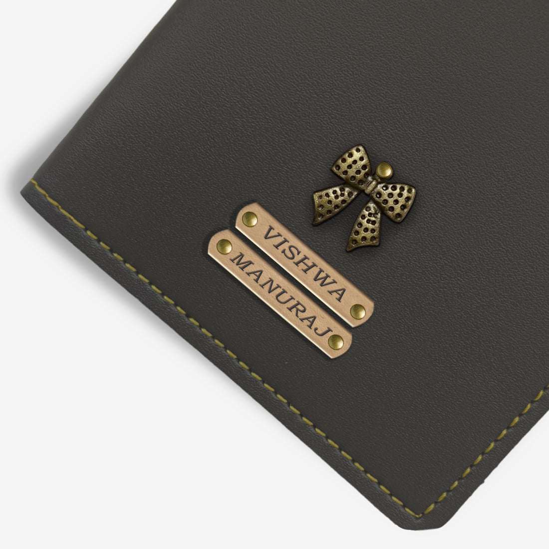 PREMIUM EXCLUSIVE PERSONALISED PASSPORT COVER - GRAY