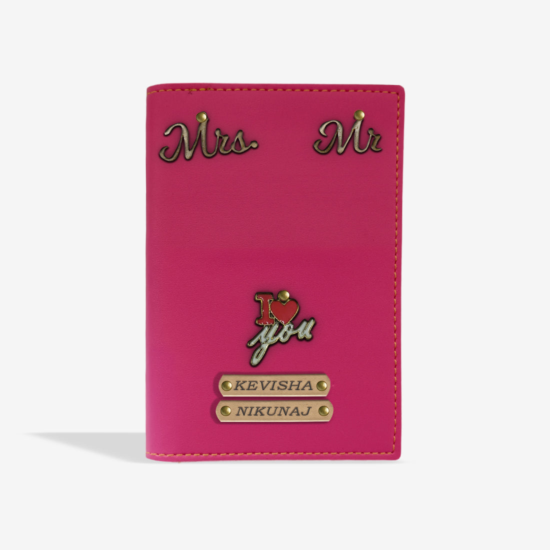 PREMIUM EXCLUSIVE PERSONALISED PASSPORT COVER - PINK