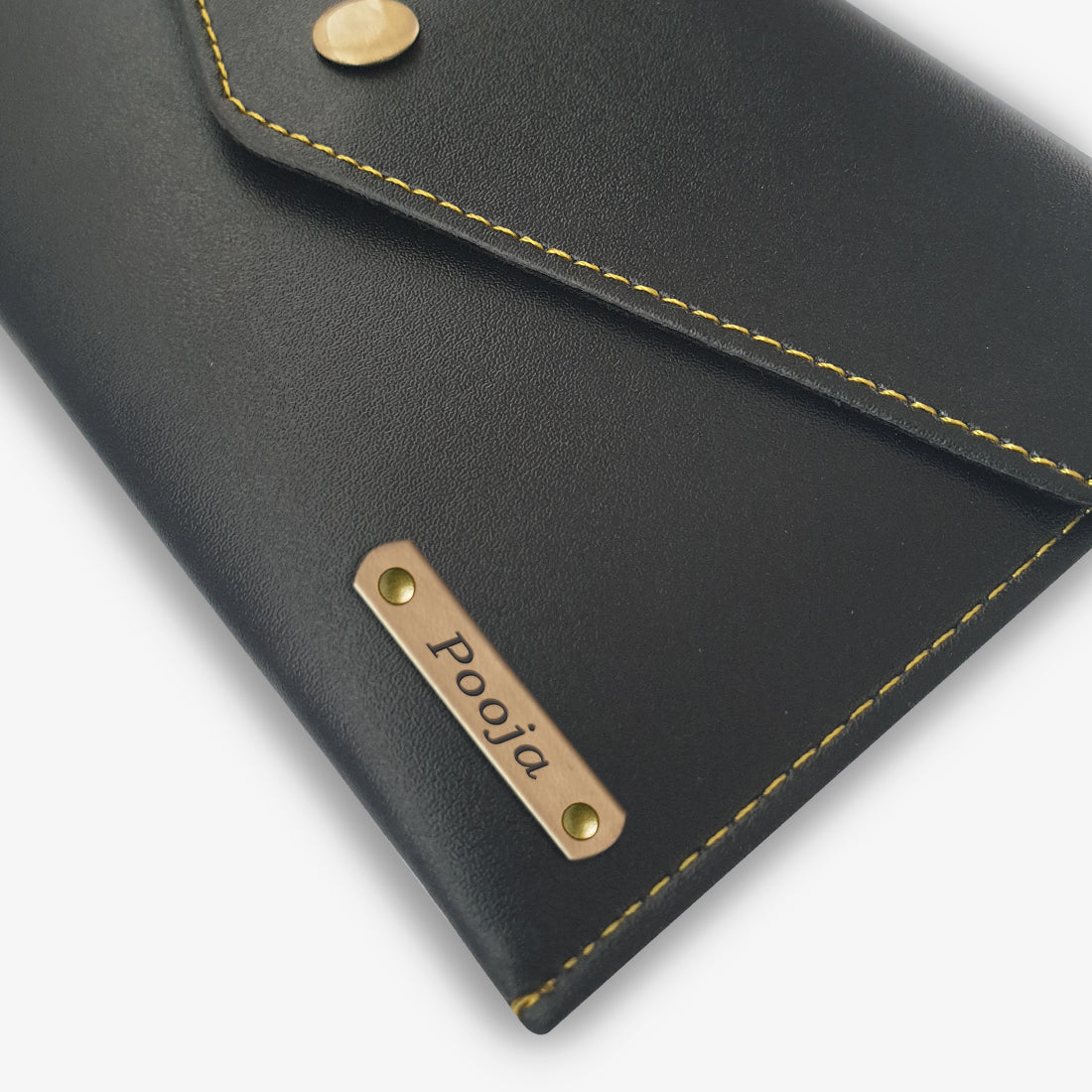 SIMPLE PERSONALISED WOMEN'S  WALLET - BLACK