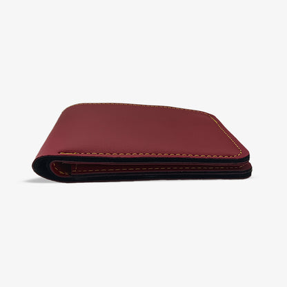 PERSONALISED MENS WALLET WITH CHARM - WINE