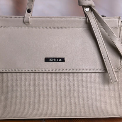 PERSONALISED PURE LEATHER KATE HANDBAGS FOR WOMEN - OFF WHITE