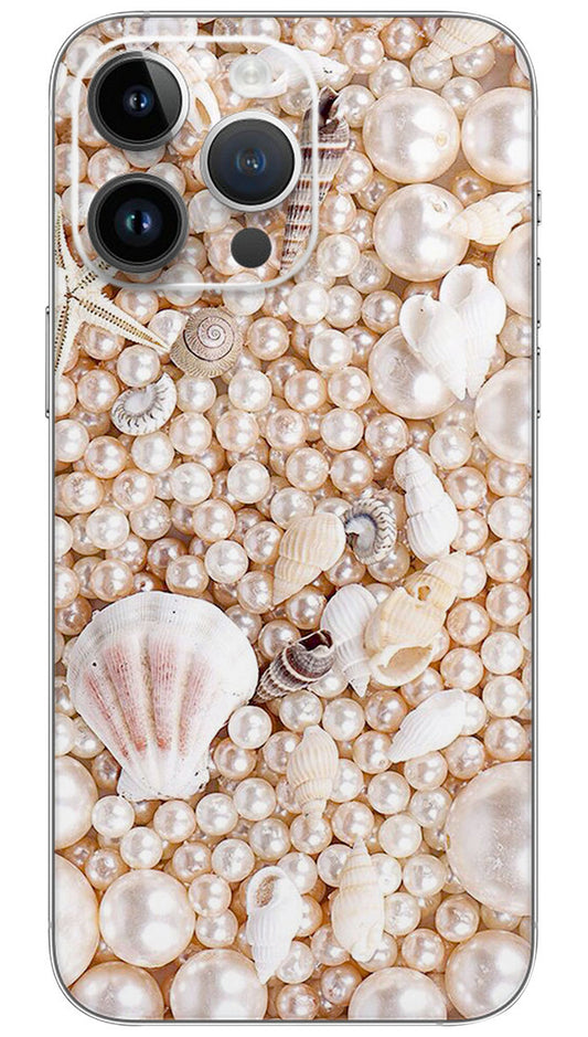 White Pearl Ocean Mobile Skin Wrap  - ABS0032