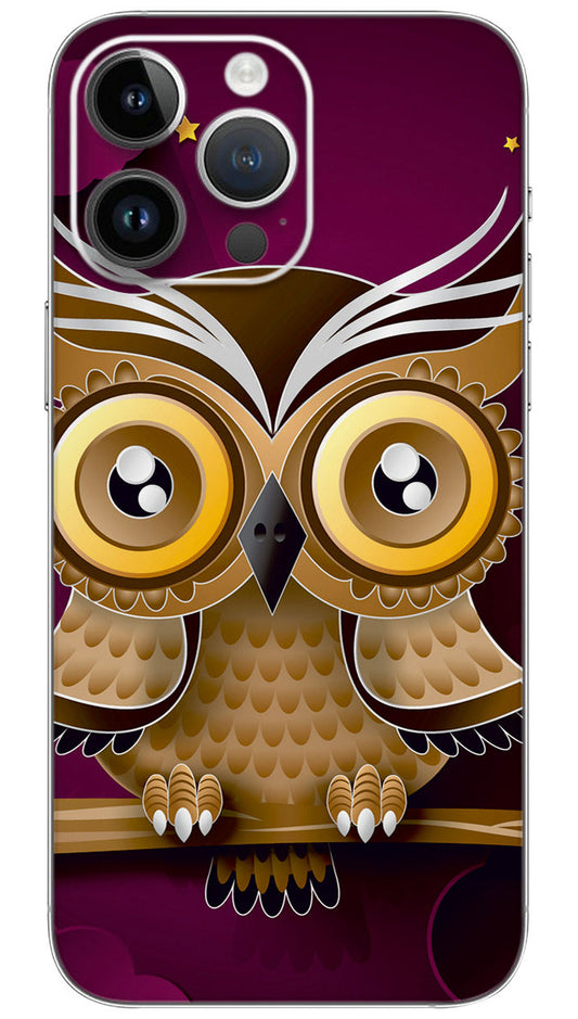 Owl metalic  Mobile Skin Wrap  - ANI0005