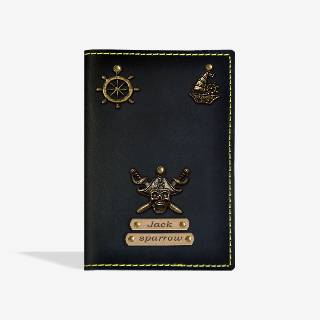 PREMIUM EXCLUSIVE PERSONALISED PASSPORT COVER - BLACK