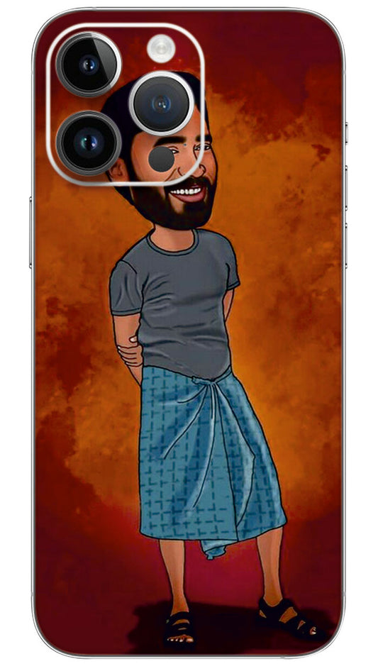 Dhanush Art pic cartoon Mobile Skin Wrap  - BOLL0008