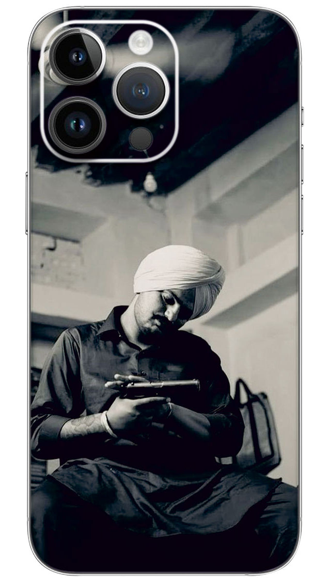 Sidhu moosewala with gun  Mobile Skin Wrap  - BOLL0115