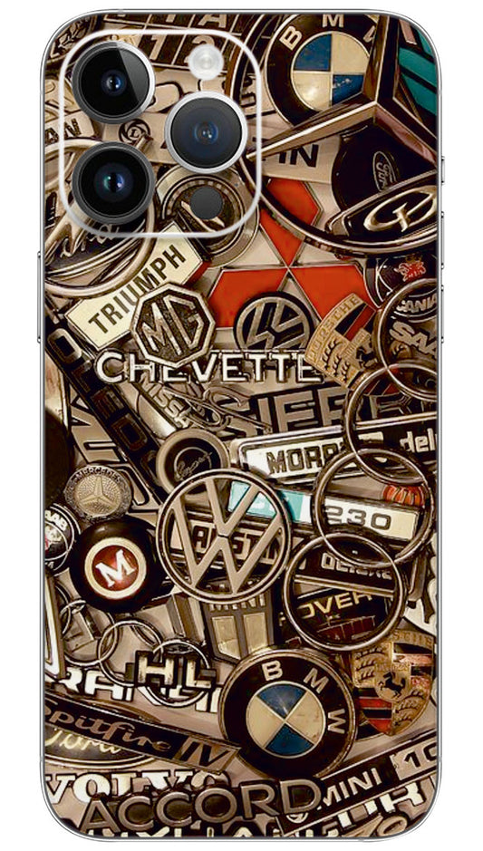 All car symbols in one frame  Mobile Skin Wrap  - BR0068