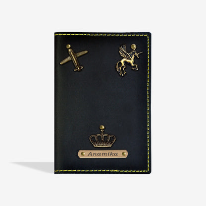 EXCLUSIVE PERSONALISED PASSPORT COVER - BLACK