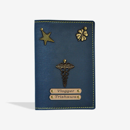 PREMIUM EXCLUSIVE PERSONALISED PASSPORT COVER - BLUE