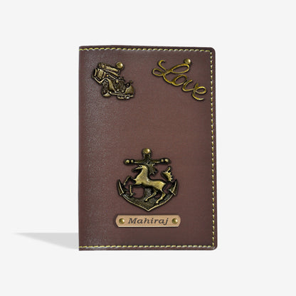 EXCLUSIVE PERSONALISED PASSPORT COVER - BROWN