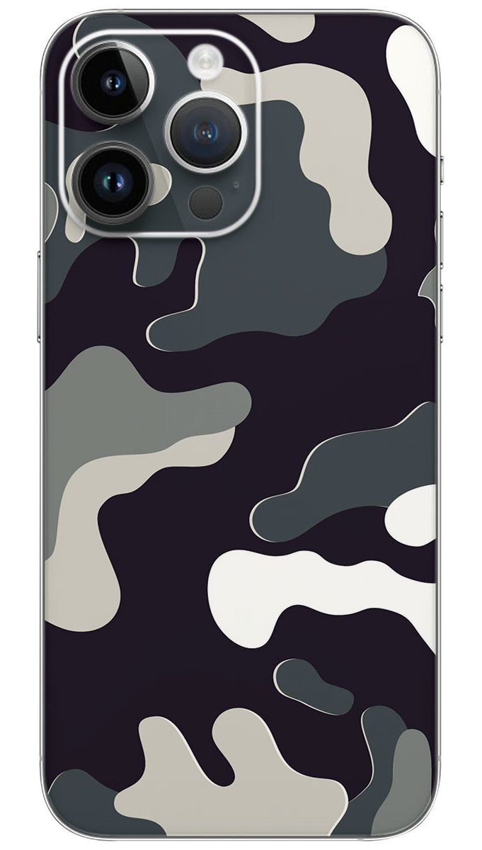 Black abstract camo Mobile Skin Wrap  - CAMO0008