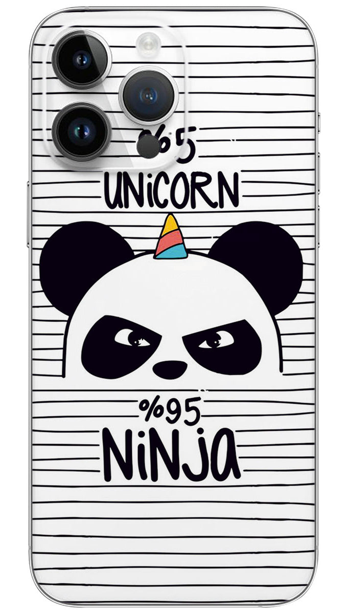 Unicorn ninja cartoon  Mobile Skin Wrap  - CART0057