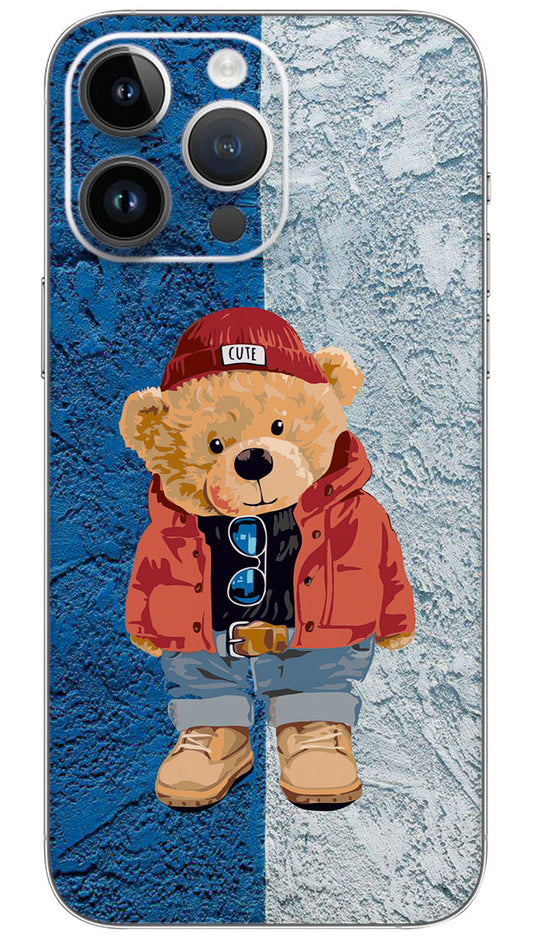 Cute bear lifestyle  Mobile Skin Wrap  - CART0065