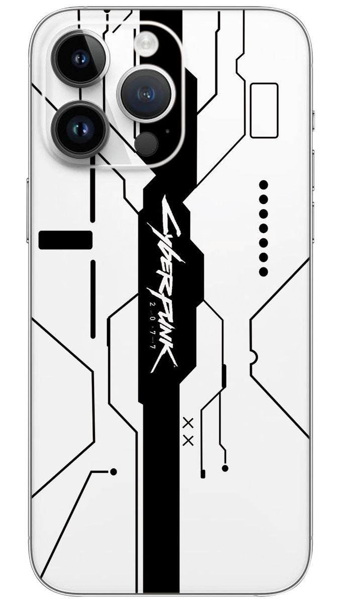 Cyberpunk white  Mobile Skin Wrap  - CYP0010