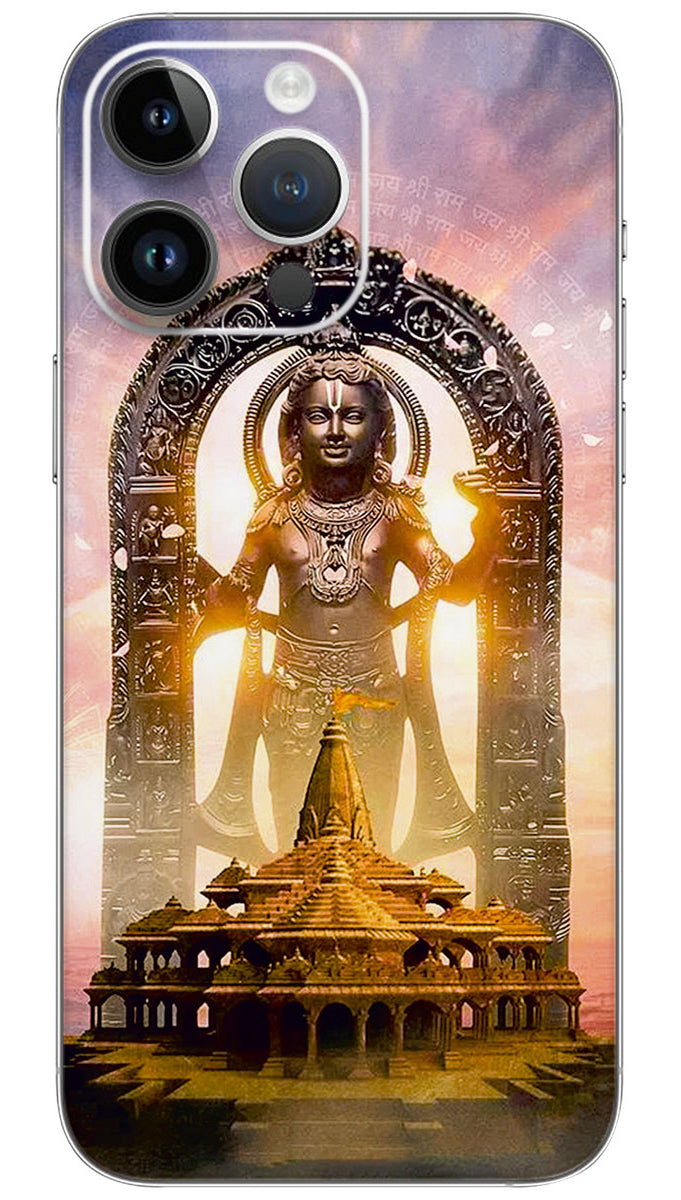 RAM LALA WITH AYODHYA TEMPLE Mobile Skin Wrap  - GOD0693