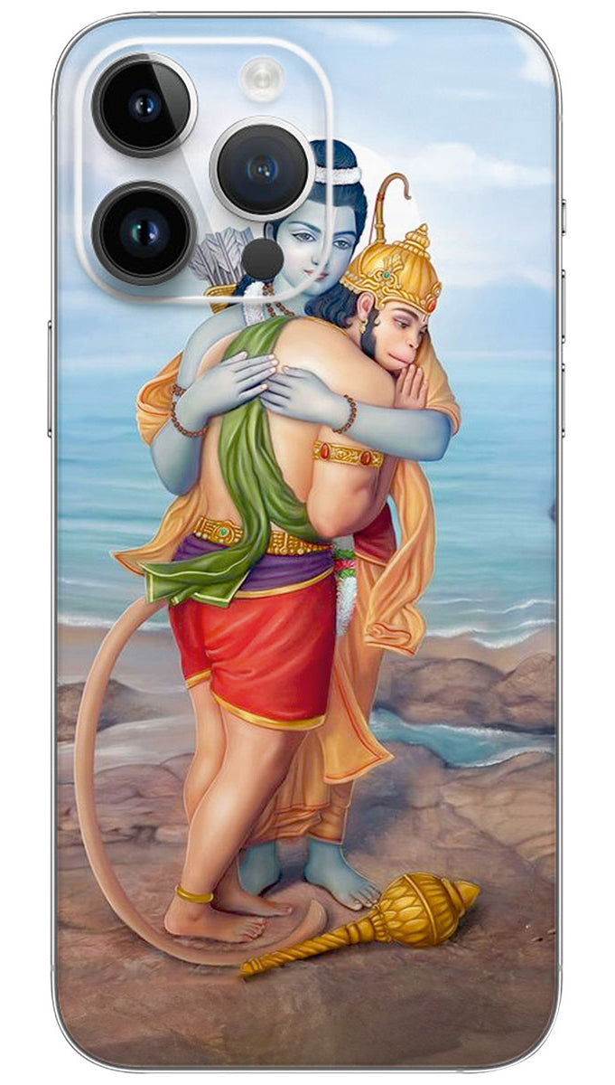 SHREE RAM AND HANUMANJI HAPPY  Mobile Skin Wrap  - GOD0708