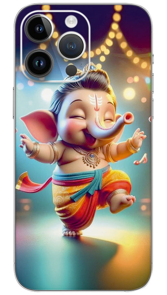 Shri Ganesh Ji Cute Cartoon  Mobile Skin Wrap  - GOD0722