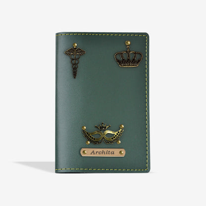 EXCLUSIVE PERSONALISED PASSPORT COVER - OLIVE