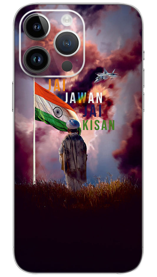 INDIAN ARMY JAY JAWAN JAY KISAN Mobile Skin Wrap  - IND0025