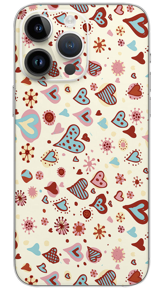 COLORFUL HEART Mobile Skin Wrap  - LOVE0001