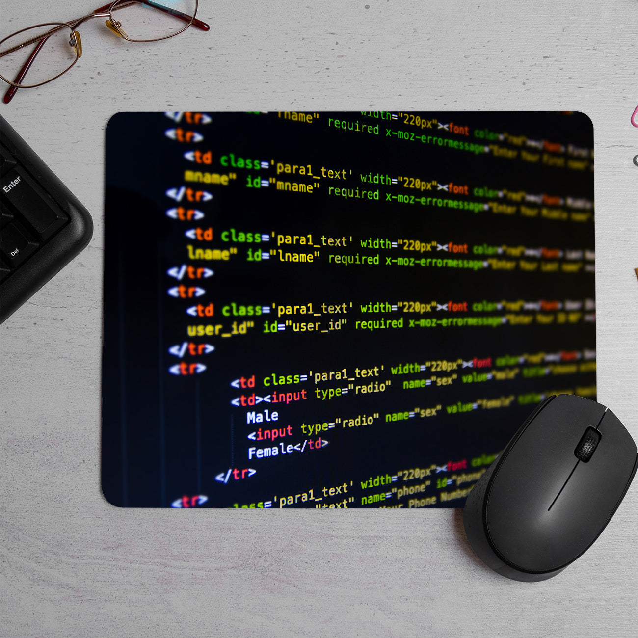 Python Developer code  Printed Mouse Pad (DESIGN-63)