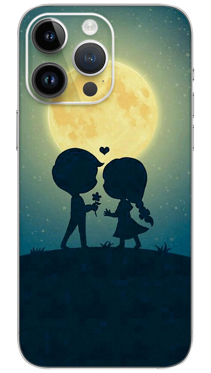 Couple Pictures WITH MOON NATURE Mobile Skin Wrap  - NATU0008