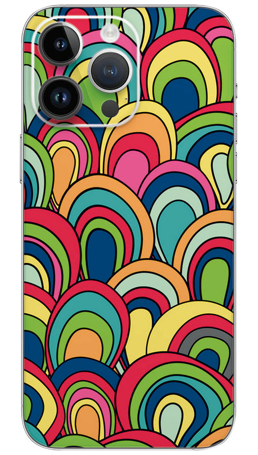 Psychedelic waves seamless pattern Mobile Skin Wrap  - PATTC0037