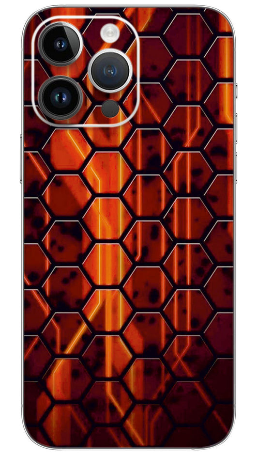 HexApattern red texture design Mobile Skin Wrap  - PATTC0049