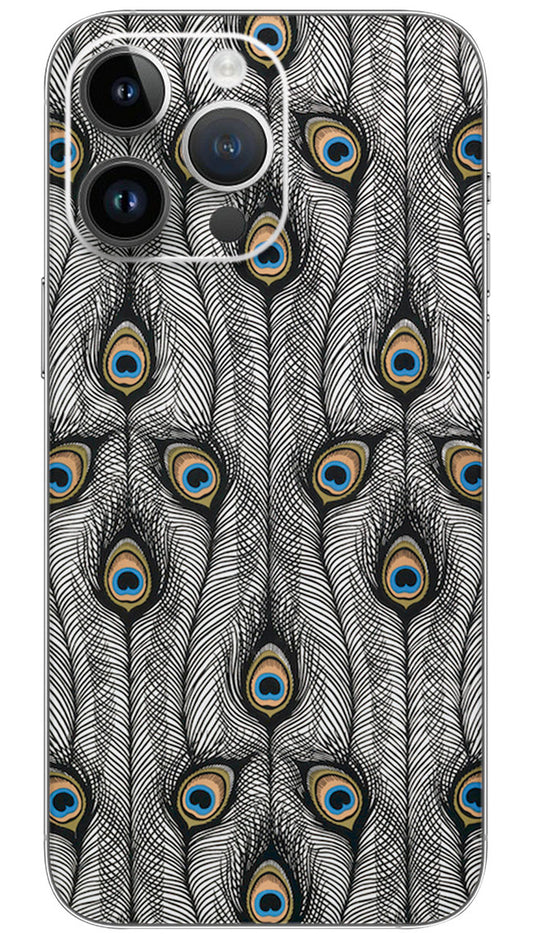 Modern Art Peacock Feather pattern Mobile Skin Wrap  - PATTC0195