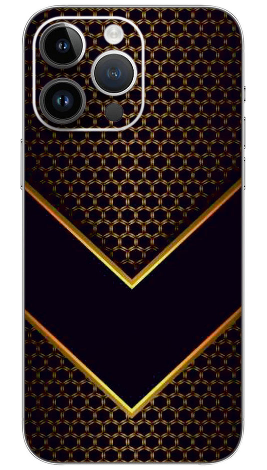 V black gold pattern  Mobile Skin Wrap  - PATTH0006