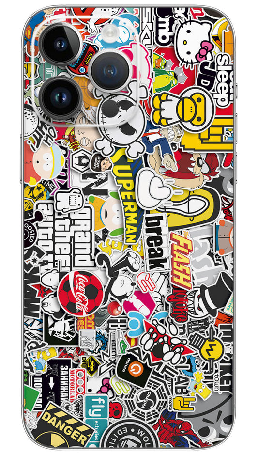 WallDaddy Cartoon pattern Mobile Skin Wrap  - PATTM0003