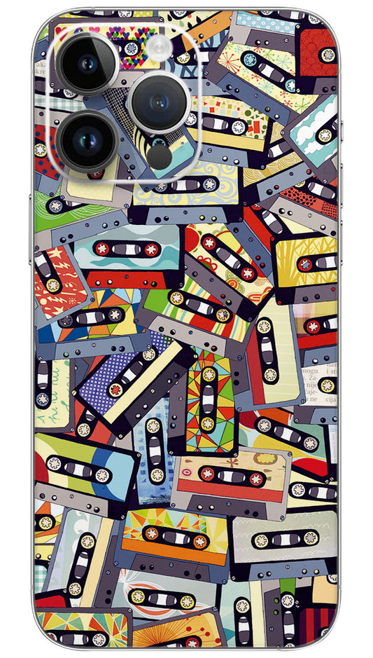 Audio cassettes pattern Mobile Skin Wrap  - PATTM0024