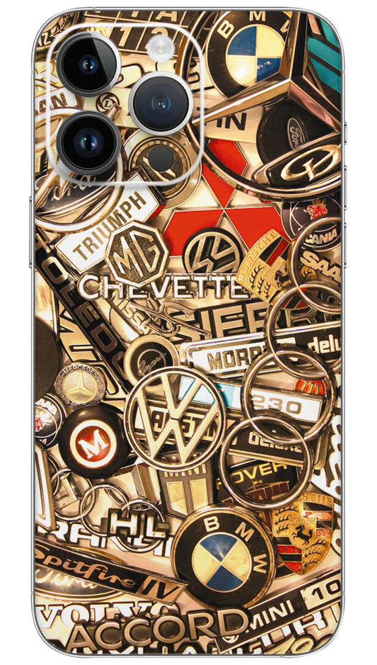 Cars Logos pattern  Mobile Skin Wrap  - PATTM0031