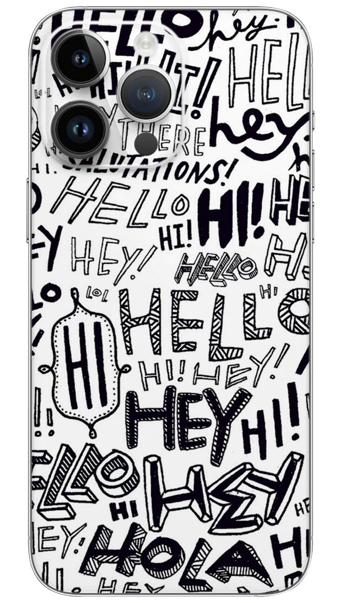 Hello in different language pattern Mobile Skin Wrap  - PATTM0042