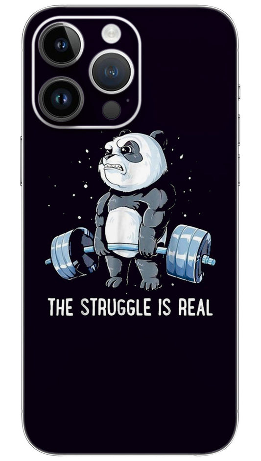 The real Panda Struggle Quotes Mobile Skin Wrap  - QUOA0059