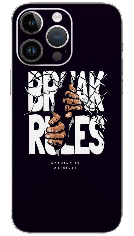 Break rules Quotes Mobile Skin Wrap  - QUOA0061