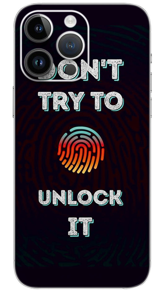 Don’t try unlock it quotes Mobile Skin Wrap  - QUOA0081