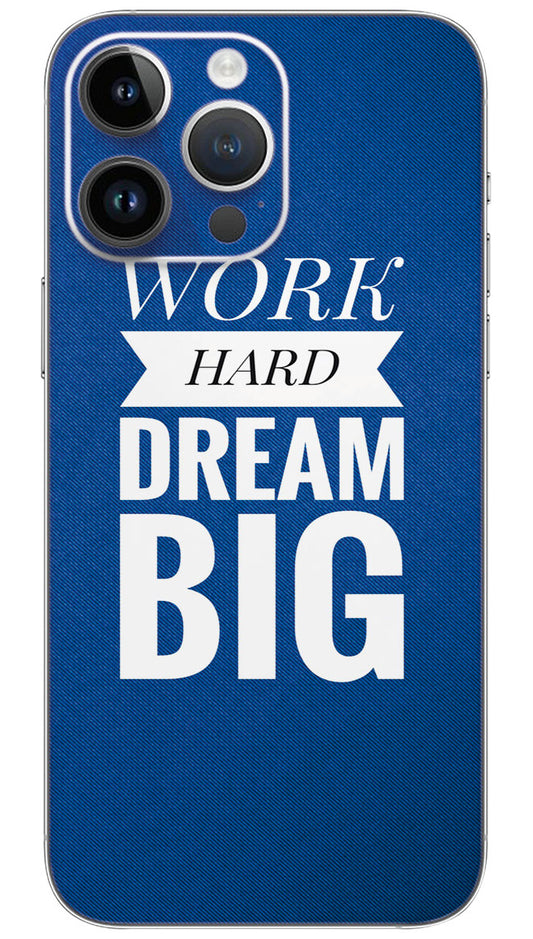 Work hard dreambig quotes Mobile Skin Wrap  - QUOA0168