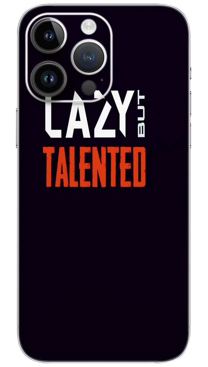 Lazy but talented quotes Mobile Skin Wrap  - QUOA0171