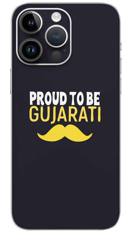 Proud to bee Gujarati  quotes Mobile Skin Wrap  - QUOG0070